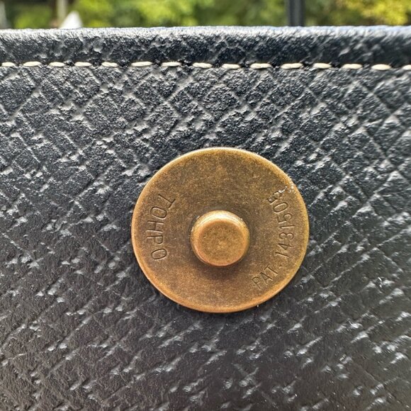 Vintage Valentino Garavani Crossbody Shoulder Bag Black Brown Leather Italy - Picture 3 of 16